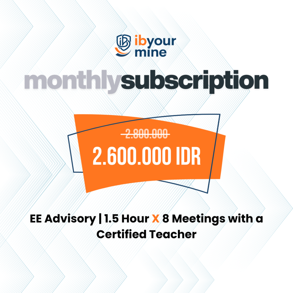 1.5 hours x 8 interactive internal assessment advisory with a certified, experienced IB Teacher.