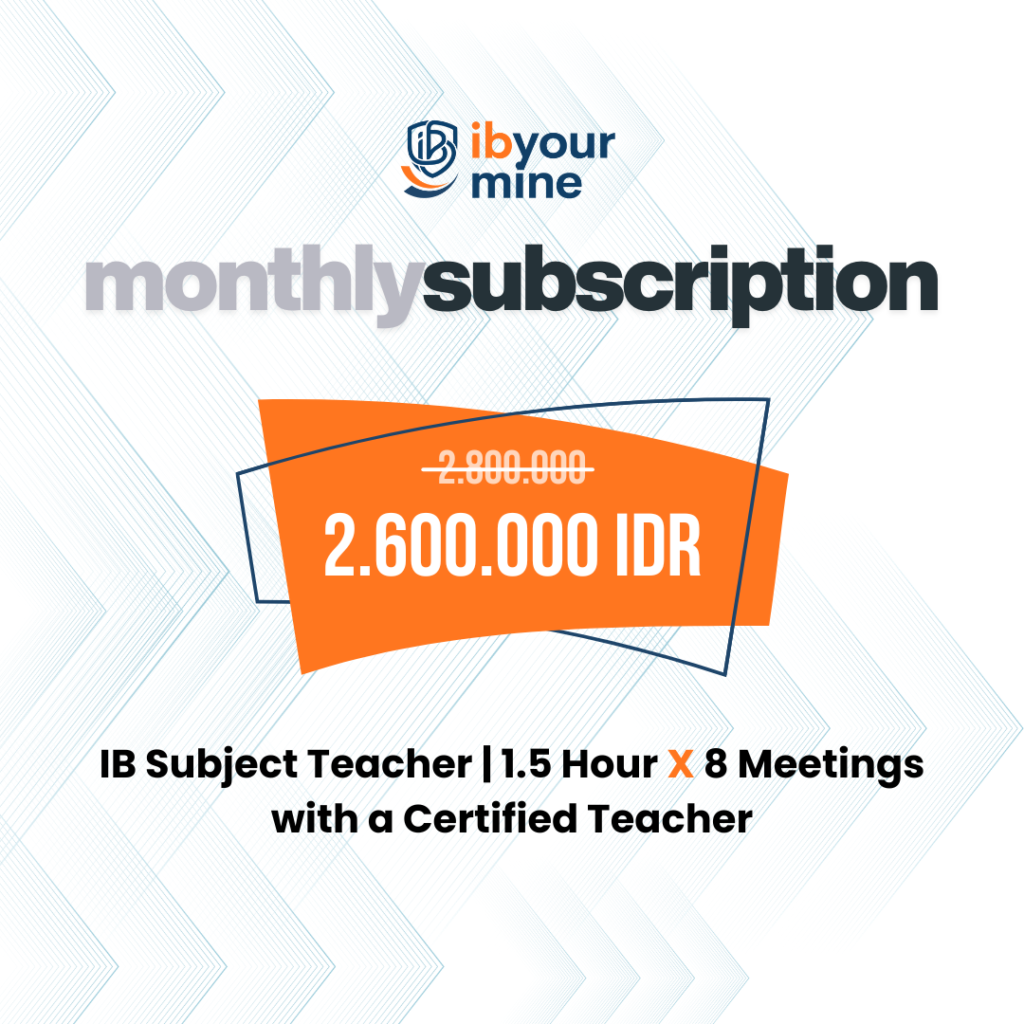 1.5 hours x 8 interactive lessons with a certified, experienced IB Teacher.